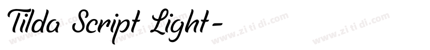 Tilda Script Light字体转换 Tilda Script Light字体转换